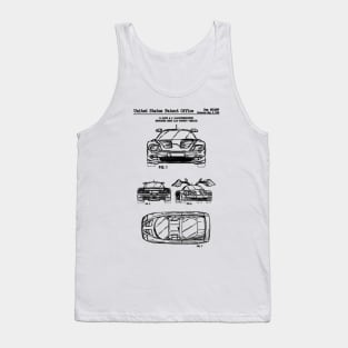 Mercedes Benz C112 Patent Black Tank Top